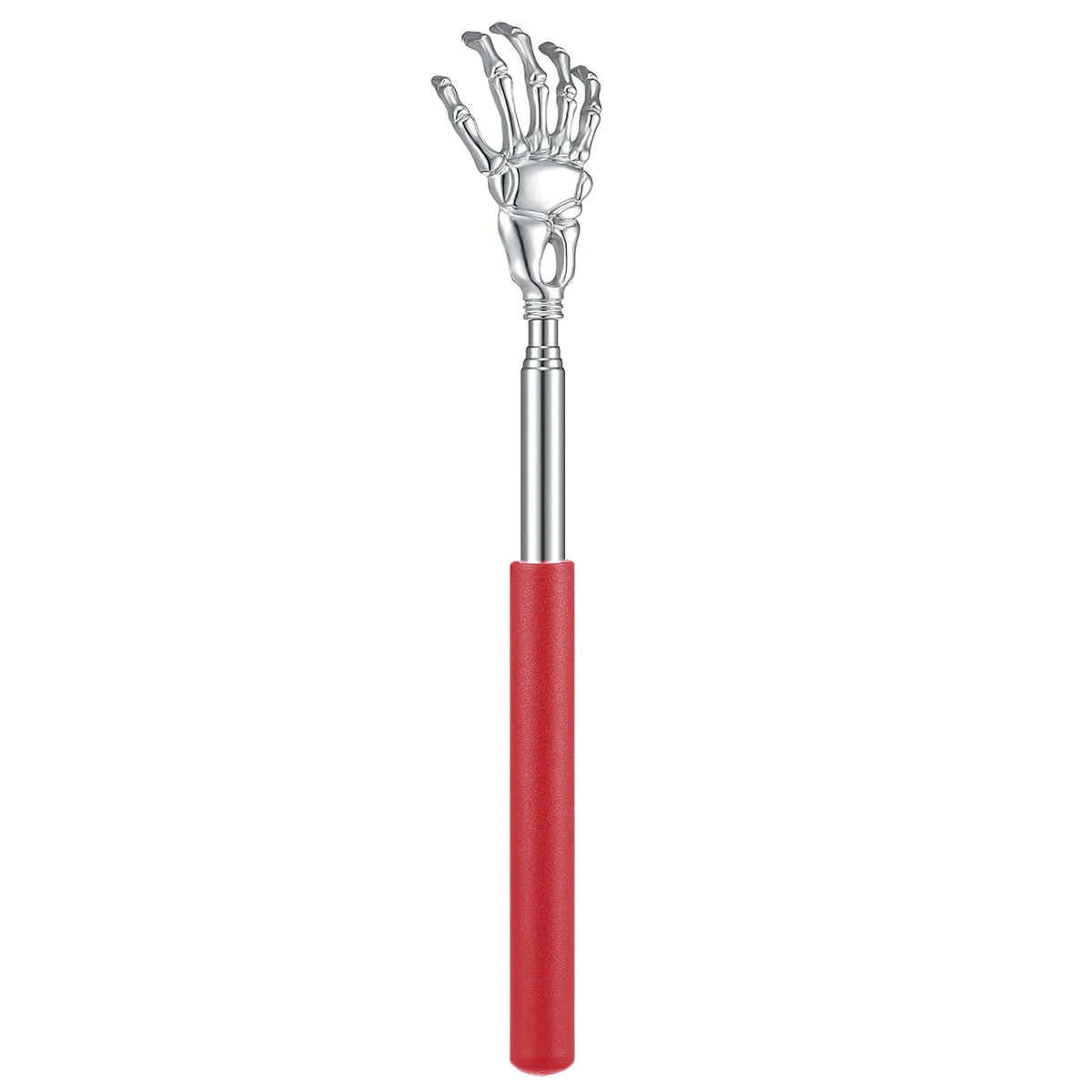 Telescoping Back Scratcher Long Reach Stainless Steel Claws Back Scratcher PLUSH 1PCS Red