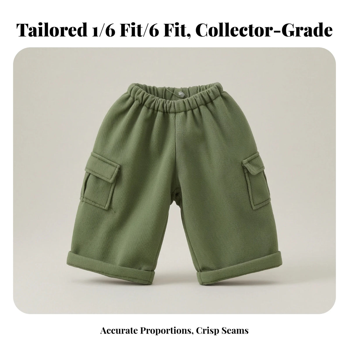 1/6 Scale Cargo Doll Shorts for 12-Inch Action Figures Doll Clothing PLUSH