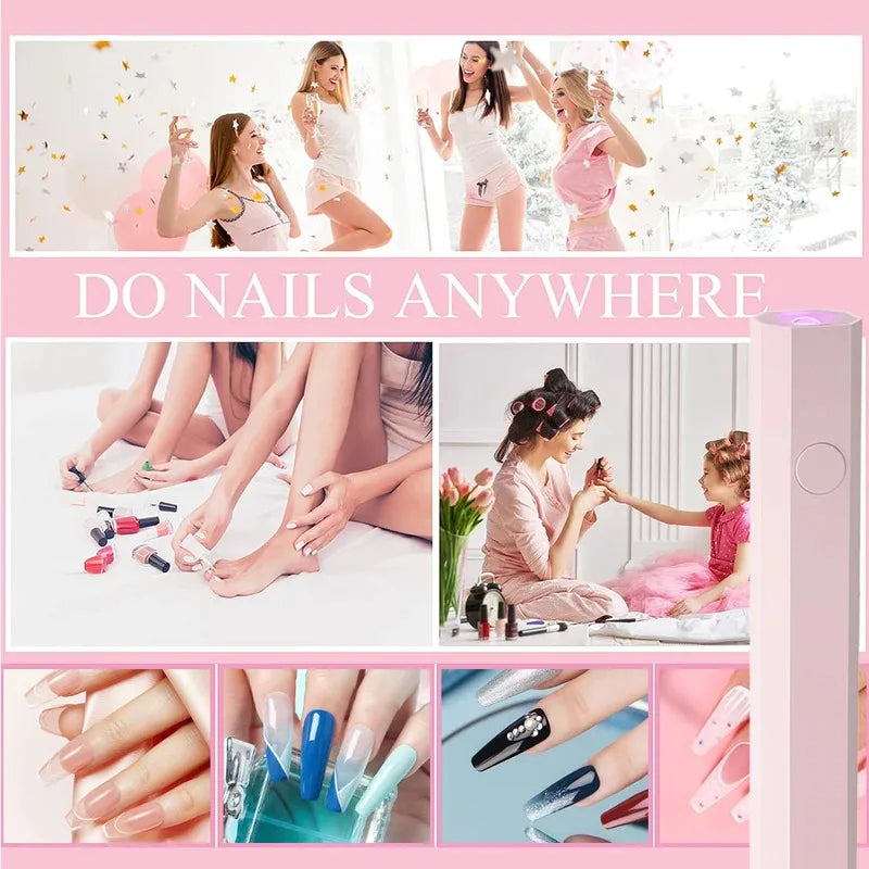 Portable UV LED Nail Lamp – USB Rechargeable Gel Dryer UV LED Nail Lamp PLUSH