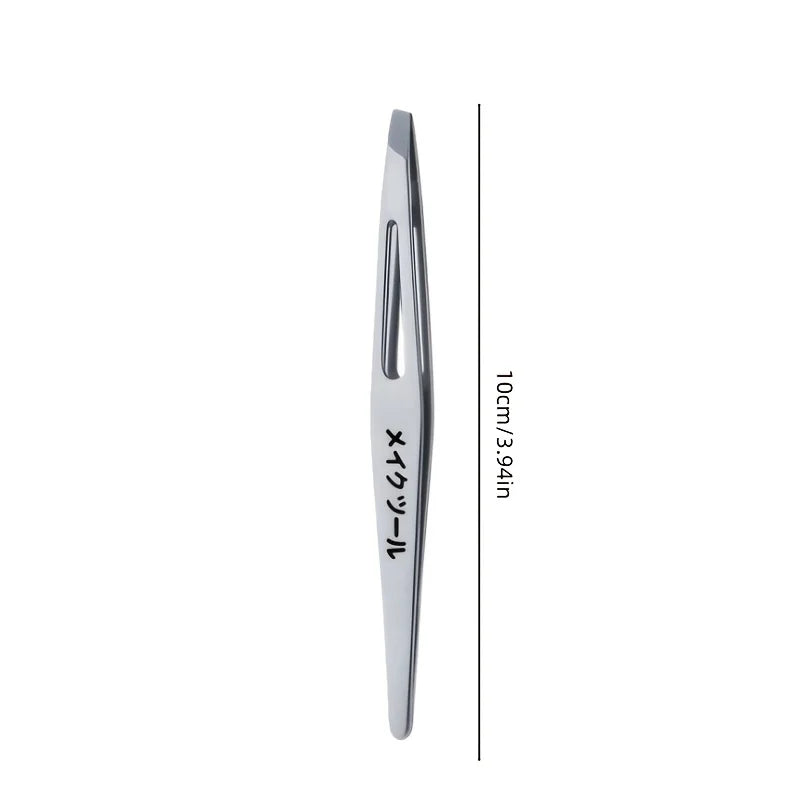 Stainless Steel Slant Tip Eyebrow Tweezers | Facial Grooming Eyebrow Tweezers PLUSH