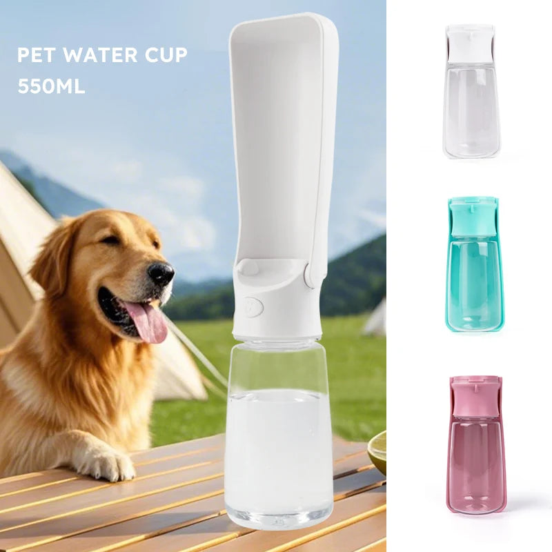 Portable Folding Dog Water Bottle 350ml – Travel & Outdoor Pet Water Bottle PLUSH