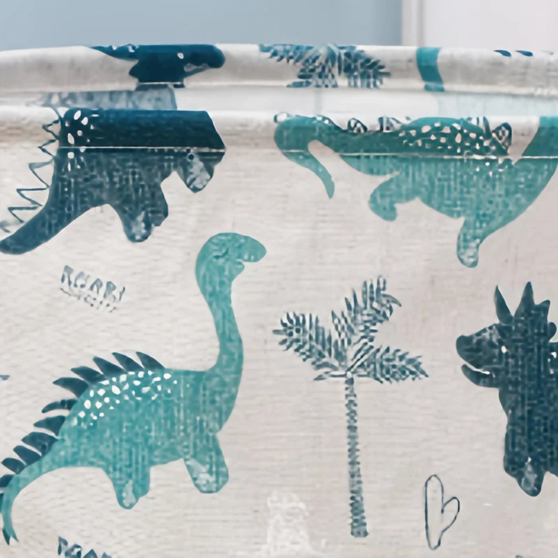 Foldable Dinosaur Laundry Basket – Cotton Linen Storage Bin Foldable Storage Basket PLUSH