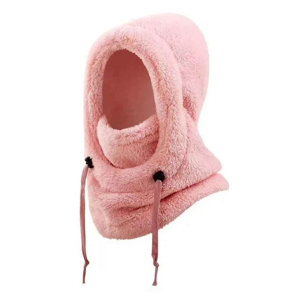 Women's Knit Balaclava Ski Mask – Windproof Winter Hood Cap Balaclava Winter Hat PLUSH Pink