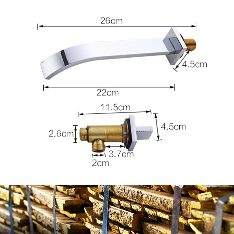 Wall Mounted Dual Handle Basin Faucet – Chrome Brass ELT01 Bathroom Basin Faucet PLUSH