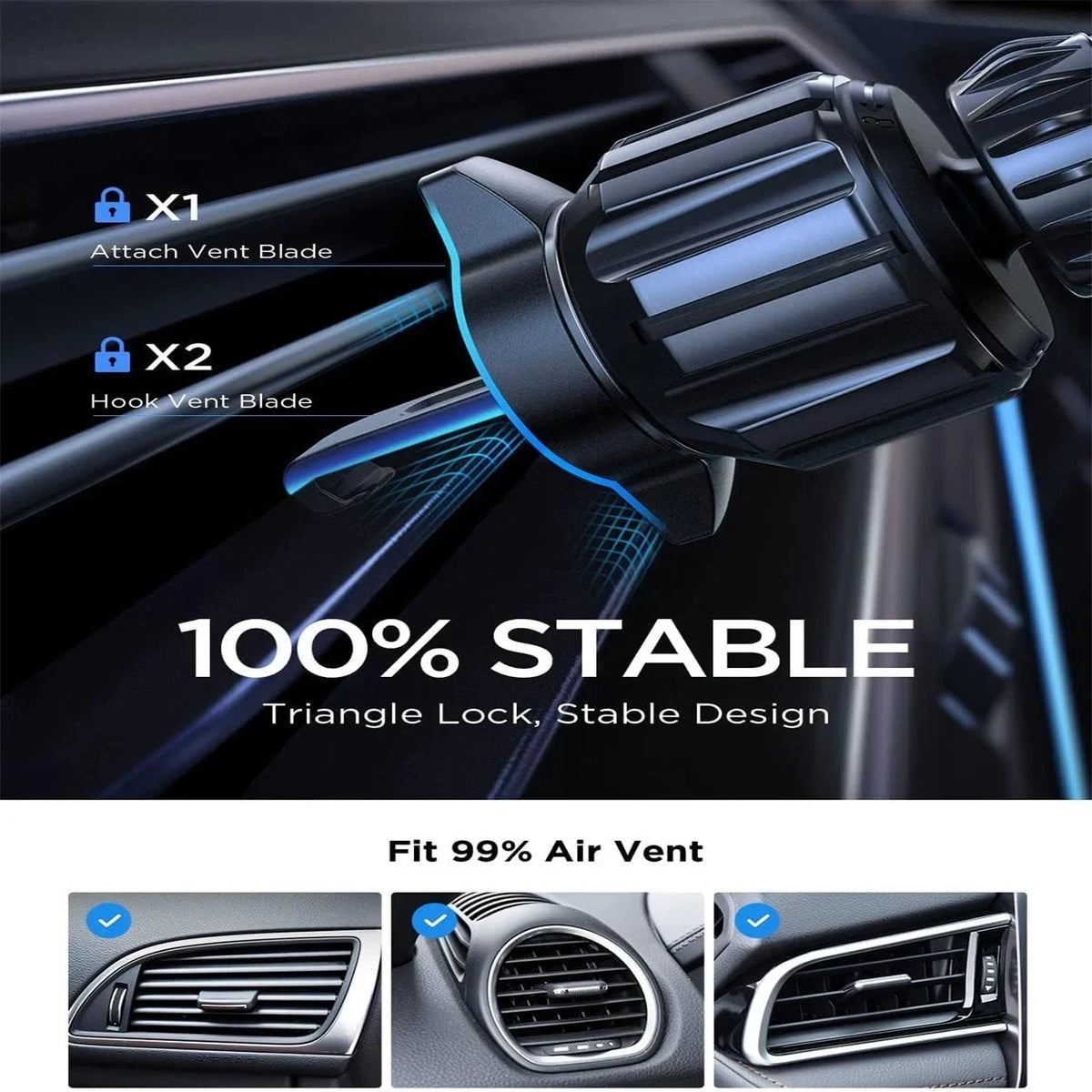 Magnetic MagSafe Car Vent Phone Holder – 360° Adjustable Mount Car Phone Mount PLUSH