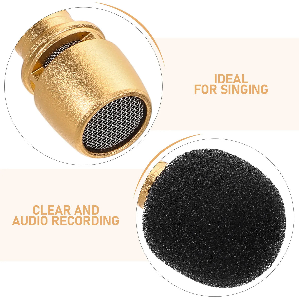 Mini Plug-In Condenser Mic for Smartphone, Tablet & Laptop Plug-In Microphone PLUSH