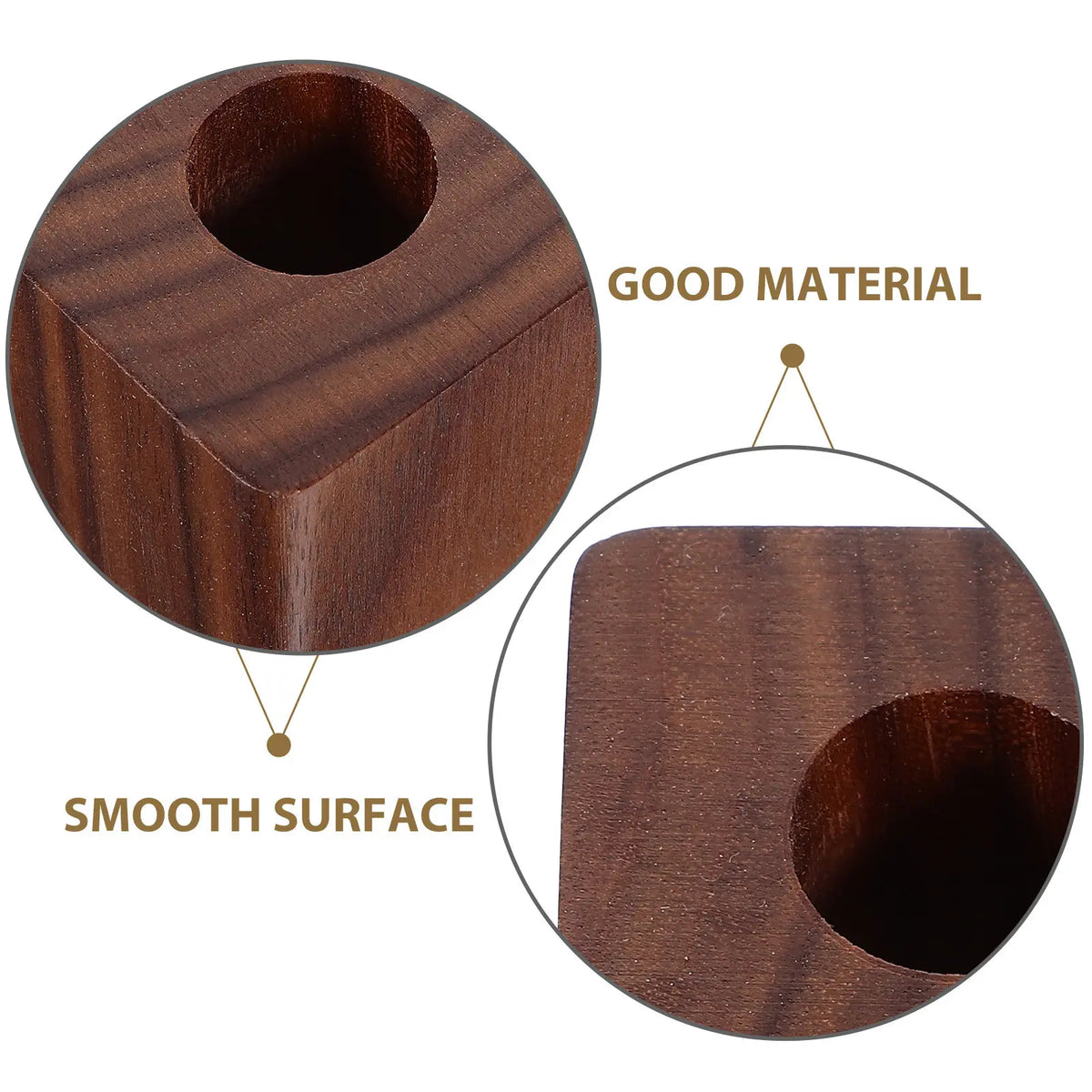 Walnut Wood Single Pen Holder – Desktop Organizer Stand Wooden Pen Holder PLUSH
