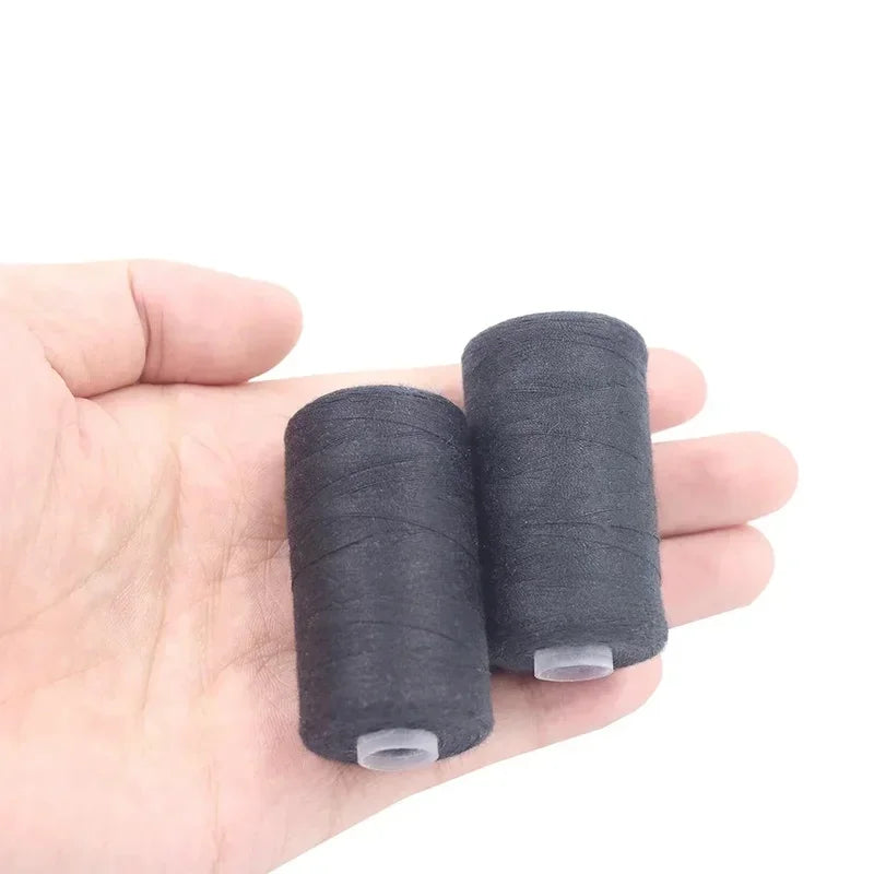 2Pcs 500M Polyester Sewing Thread Set – Black & White Polyester Sewing Thread PLUSH