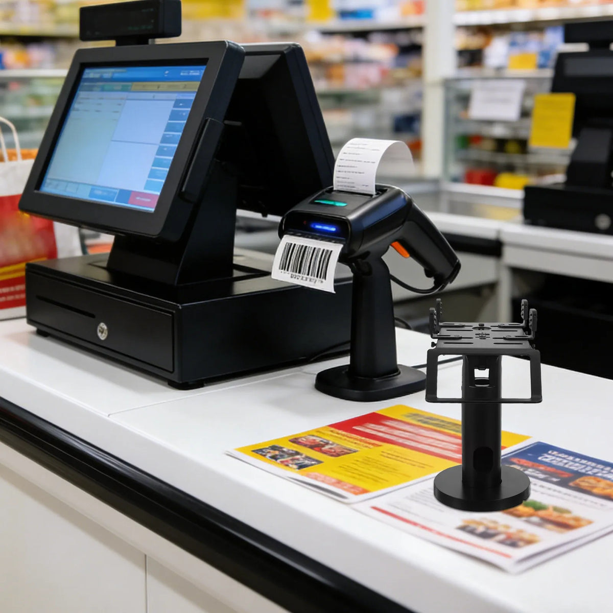 Adjustable POS Terminal Stand | Rotating Credit Card Holder POS Terminal Stand PLUSH