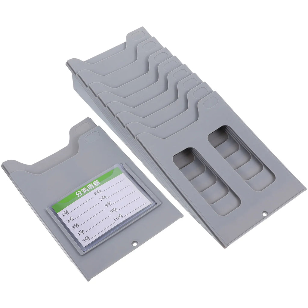 Wall Mount Time Card Rack – Plastic Attendance Card Holder Card Rack Organizer PLUSH