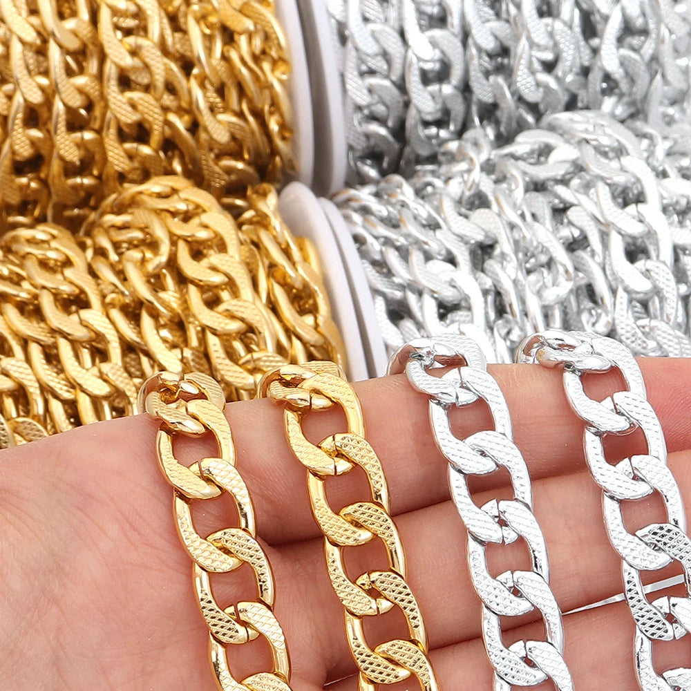 5 Yards Aluminum NK Flat Link Chain – DIY Jewelry & Bags Jewelry Making Chain PLUSH