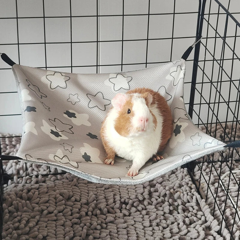 Small Pet Hammock – Breathable Ice Silk for Hamsters & More Small Pet Hammock PLUSH E M