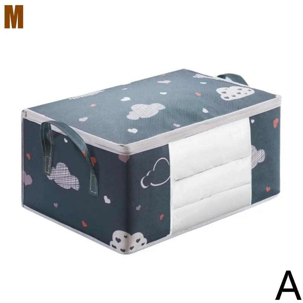 Dustproof Quilt Storage Bag with Handle – Foldable Organizer Quilt Storage Bag PLUSH A