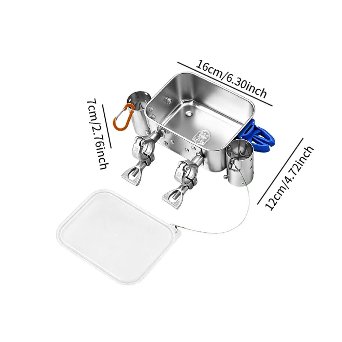 Stainless Steel Boat Fishing Bait Box – Waterproof Rail Mount Fishing Tackle Box PLUSH