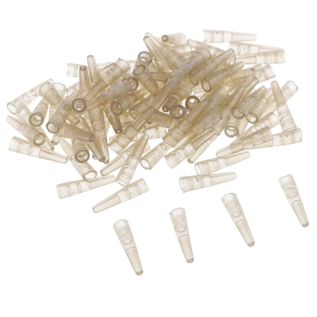 50pcs Rubber Tail Tube Rig Sleeves for Carp Fishing – Brown Fishing Rig Sleeves PLUSH 50Pcs