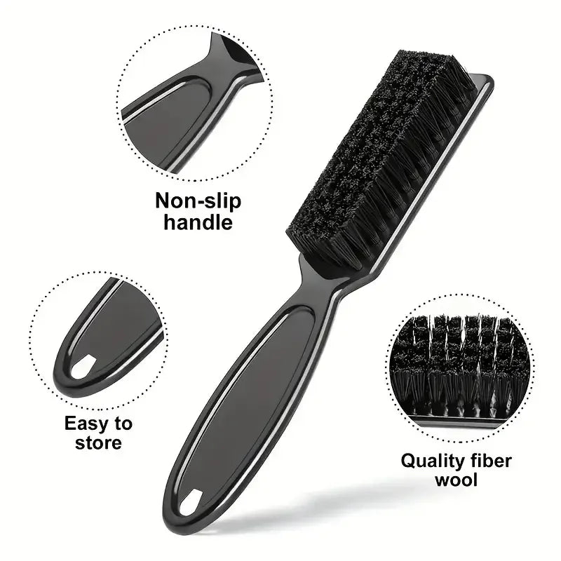 2-Pack Barber Neck Brush – Nylon Bristle Wooden Handle Barber Neck Brush PLUSH