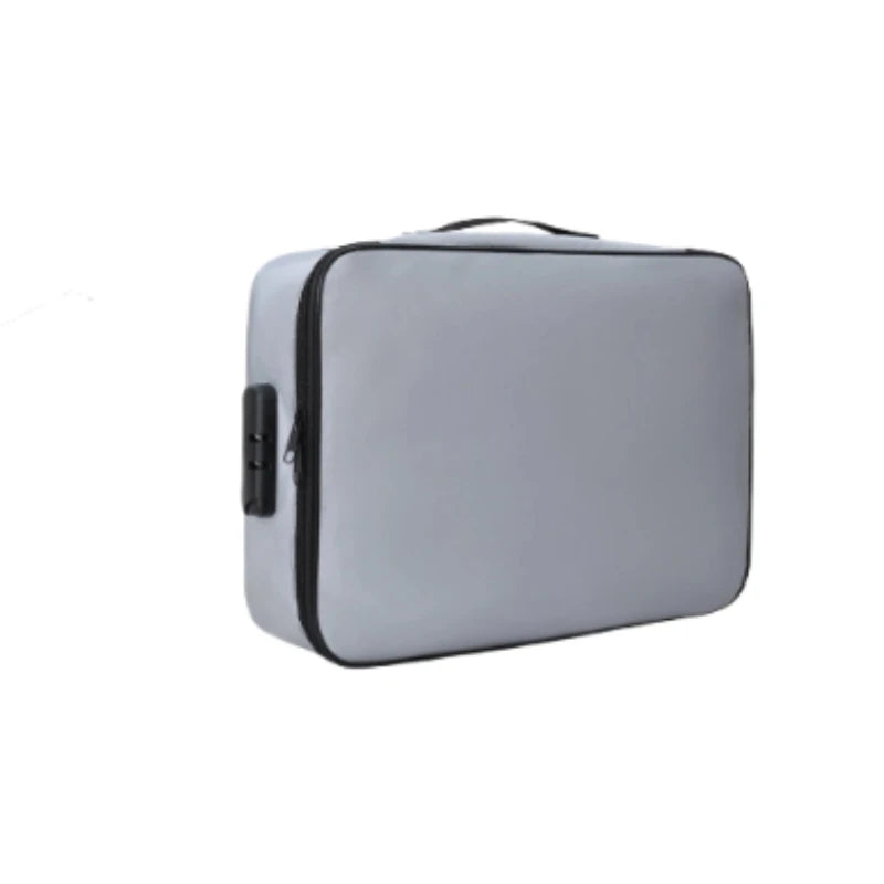 Fireproof Waterproof Document Storage Bag & Organizer Box Document Storage Bag PLUSH silver gray
