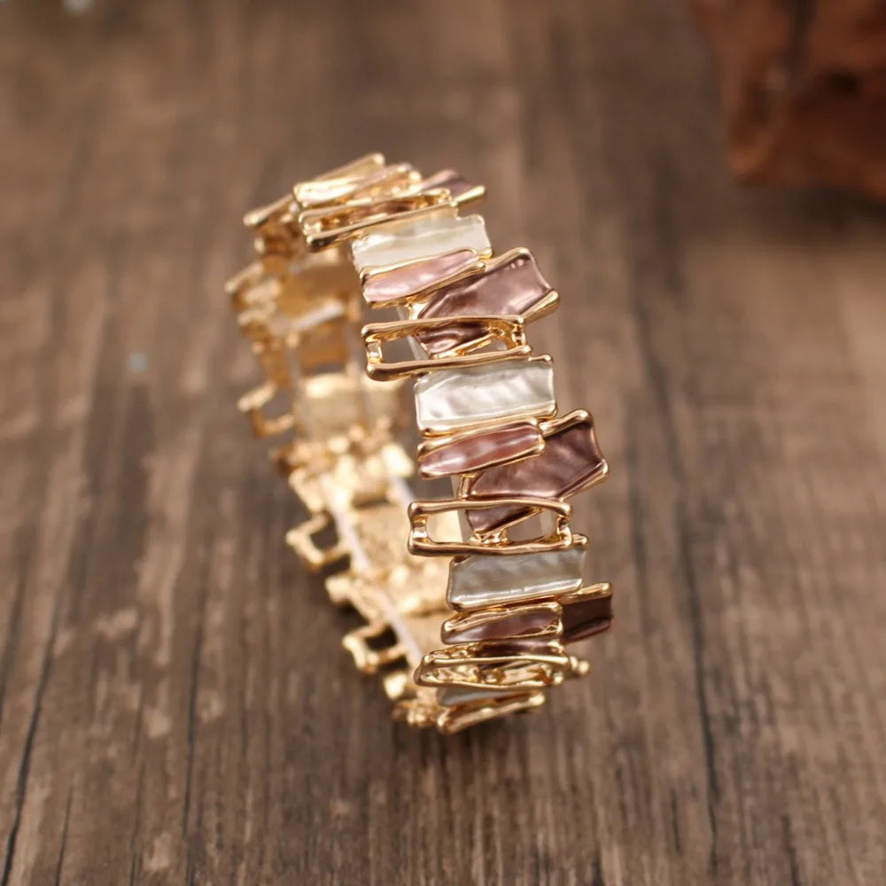 Vintage Bohemian Irregular Geometry Elastic Bangle Bracelet Elastic Bangle Bracelet PLUSH Style 4