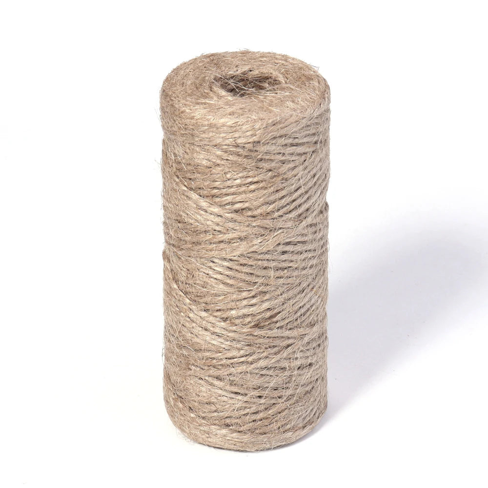 100m Natural Jute Twine Roll – Braided Rope for DIY Crafts Jute Craft Twine PLUSH 1.5mm