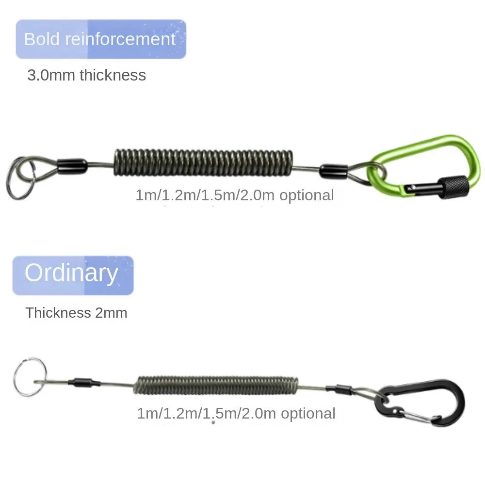 Elastic Coiled Fishing Lanyard – Anti-Loss Retention Rope Fishing Lanyard PLUSH