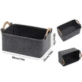 Felt Foldable Storage Basket with Handle – Red Organizer Storage Basket PLUSH Red