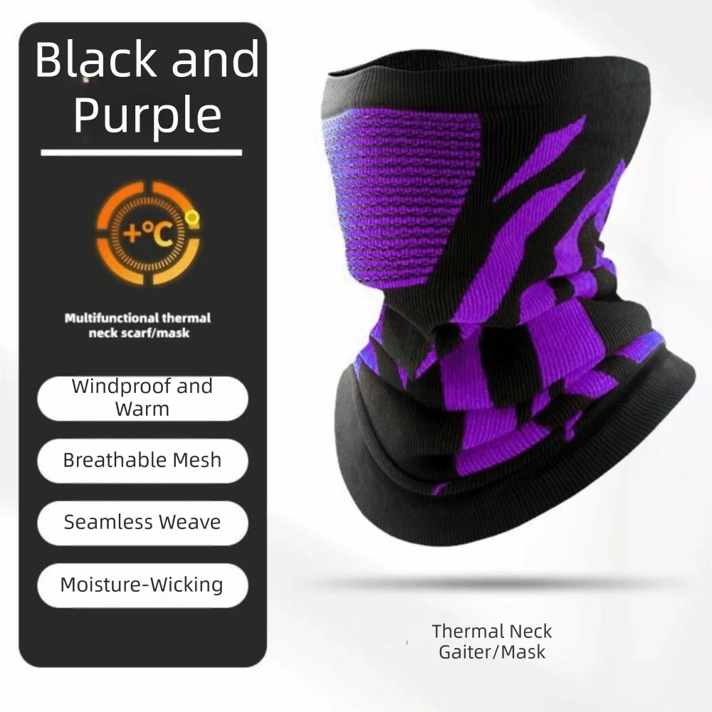 Windproof Thermal Balaclava Cycling Mask & Neck Warmer Balaclava Cycling Mask PLUSH Purple