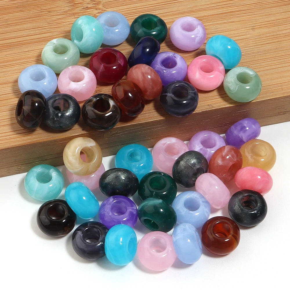 30pcs Wheel Shape Large Hole Acrylic Spacer Beads – DIY Jewelry Acrylic Spacer Beads PLUSH