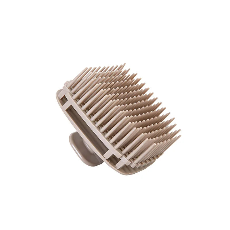 Silicone Scalp Massage Shampoo Brush – Shower Hair Comb Scalp Massage Brush PLUSH light gray