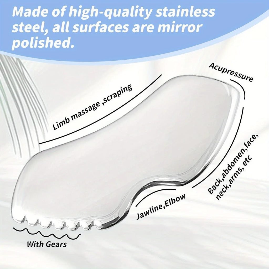 Stainless Steel Gua Sha Tool – Jawline & Face Sculpting Board Gua Sha Tool PLUSH