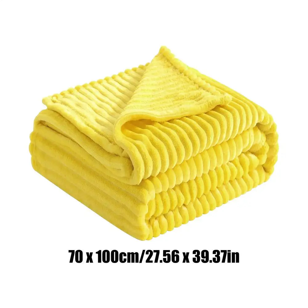 Dog & Cat Calming Blanket – Soft Flannel Pet Throw Pet Calming Blanket PLUSH Yellow