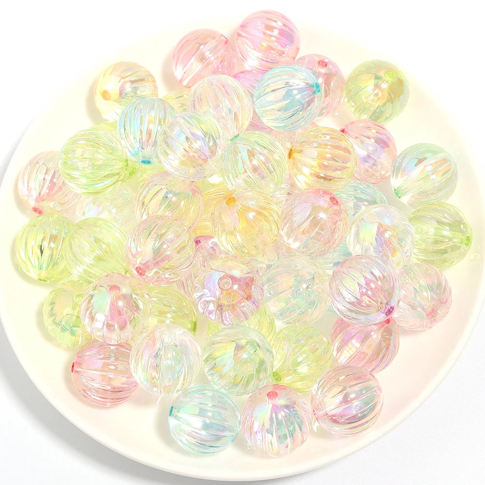 10pcs 16mm Color Plating Round Acrylic Spacer Beads – DIY Jewelry Acrylic Spacer Beads PLUSH transparent color