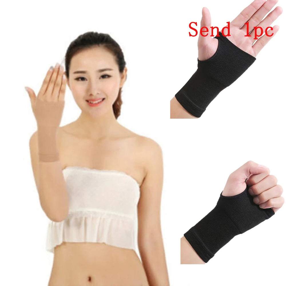 Nylon Elastic Compression Wrist Support Gloves & Thumb Brace Wrist Support Glove PLUSH