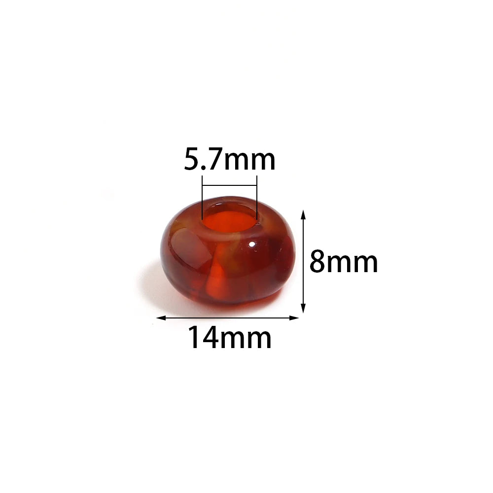 30pcs Wheel Shape Large Hole Acrylic Spacer Beads – DIY Jewelry Acrylic Spacer Beads PLUSH