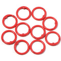 20pcs Color Painted Metal Spring O Rings – DIY Keychain Clasps Jewelry Clasps & Findings PLUSH red