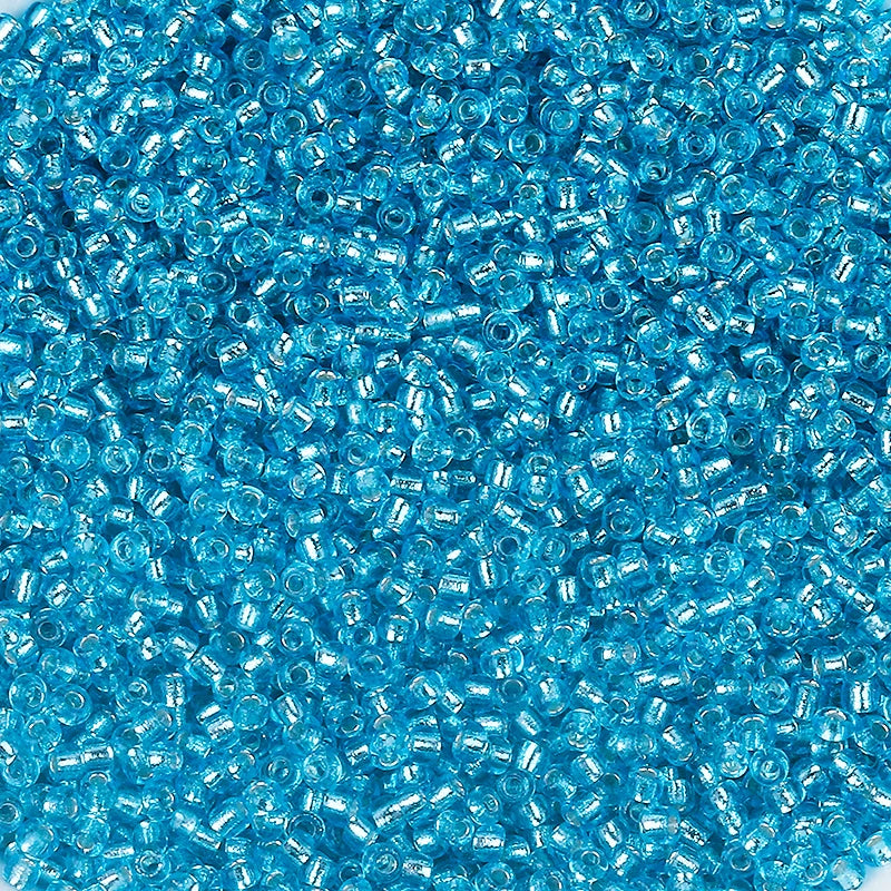 Silver Filled Glass Tube Seed Beads 10g – DIY Jewelry Making Glass Spacer Beads PLUSH blue