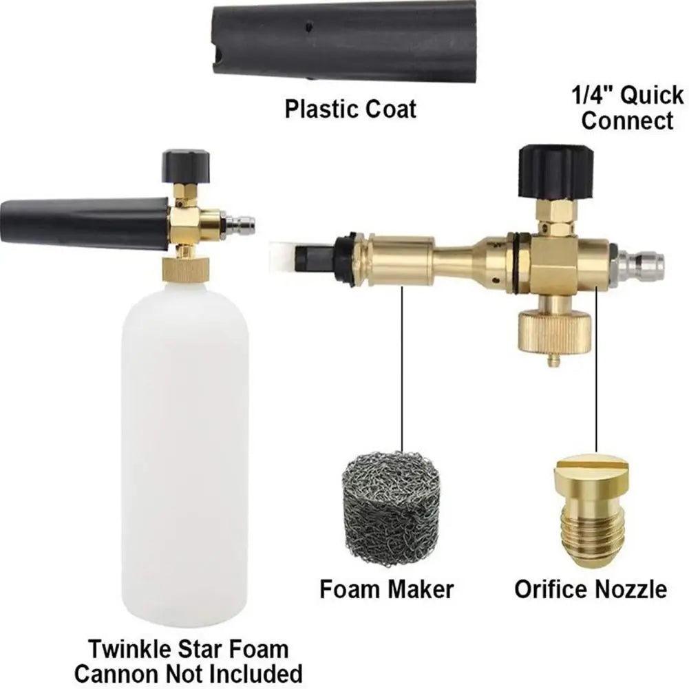 Foam Cannon 1/4" Quick Connect – Adjustable Car Wash Foam Gun Foam Cannon PLUSH