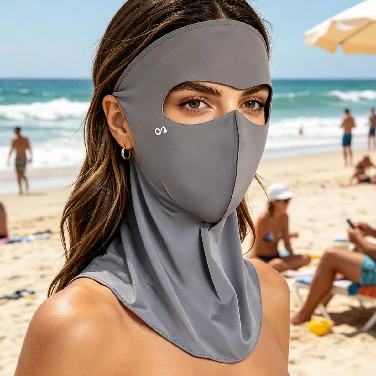 UPF 50+ Ice Silk UV Face Mask & Neck Cover – Breathable UV Sun Face Mask PLUSH