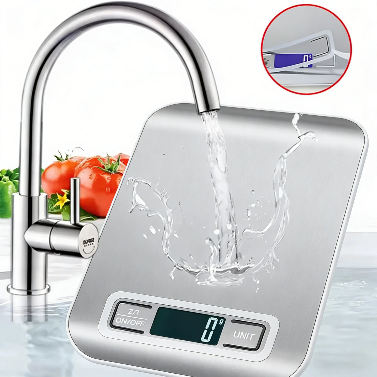 Digital Kitchen Scale 5kg/10kg | 1g Precision LED Display Digital Kitchen Scale PLUSH