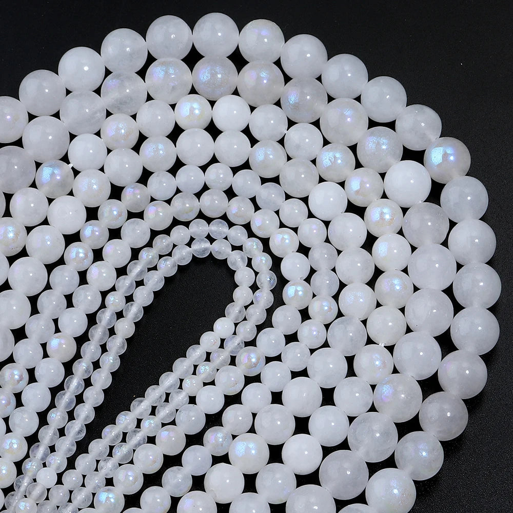 Natural Moonstone Round Spacer Beads 4–10mm | DIY Jewelry Natural Stone Beads PLUSH