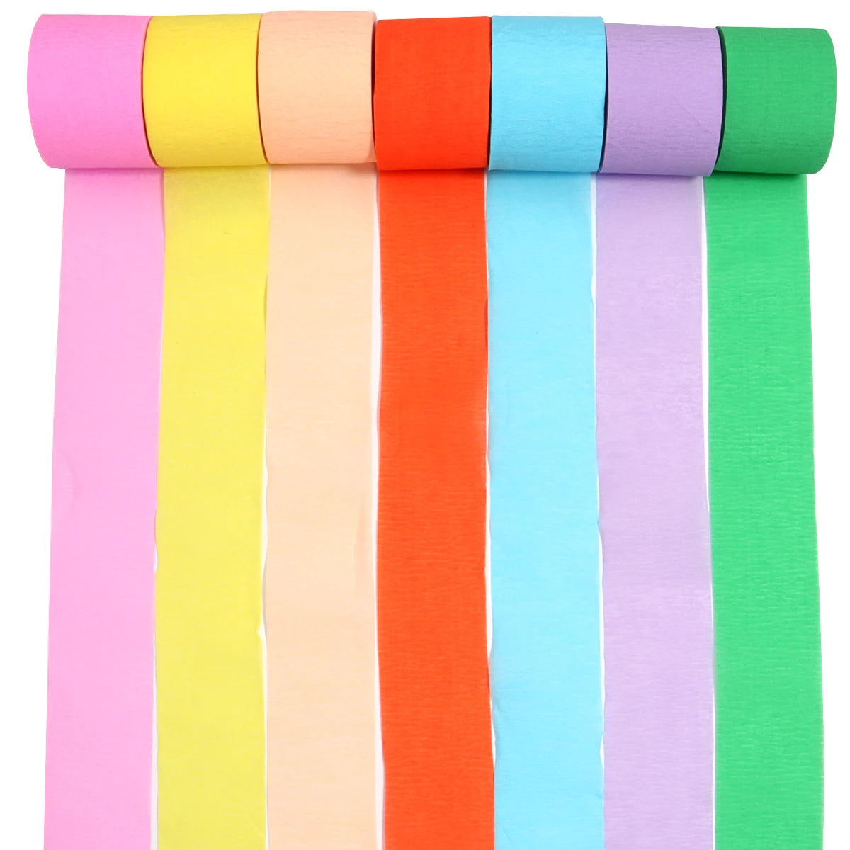 25m Colorful Crepe Paper Streamer Rolls – Party & Wedding Décor Party Streamer Rolls PLUSH