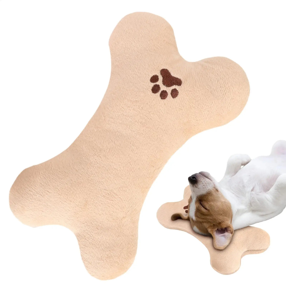 Bone Plush Pillow Chew Toy for Puppies, Kittens & Dogs Plush Pet Toy PLUSH