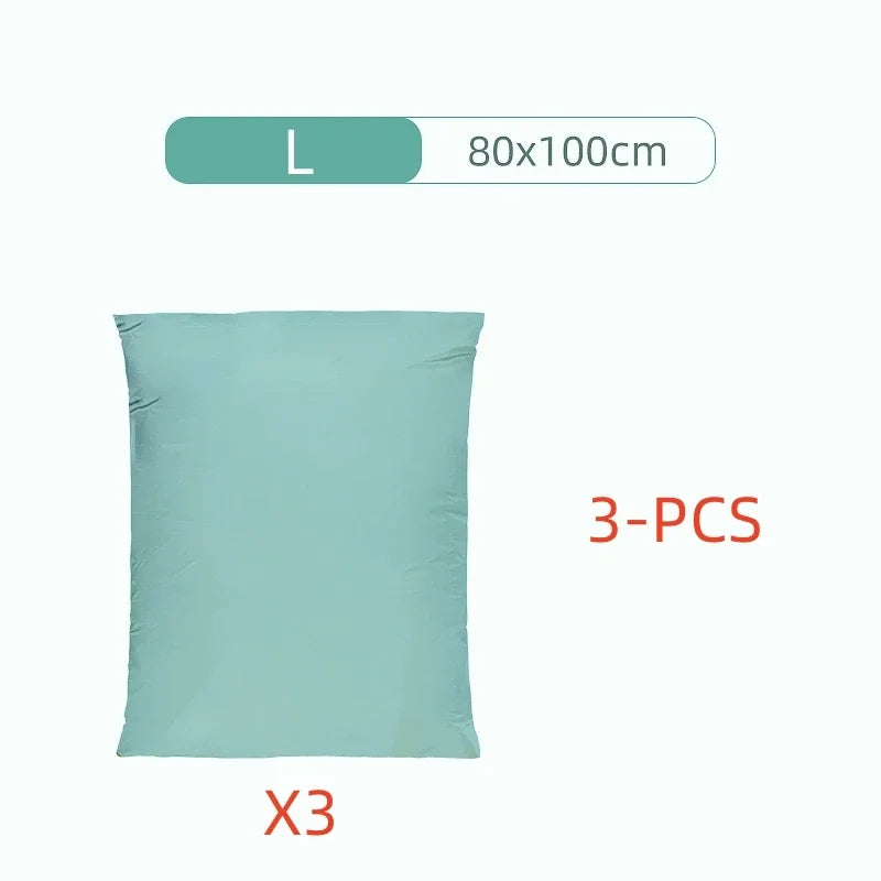 TAILI No-Pump Vacuum Storage Bags 3-5PC | Clothes & Blankets Vacuum Storage Bags PLUSH L 3 PCS