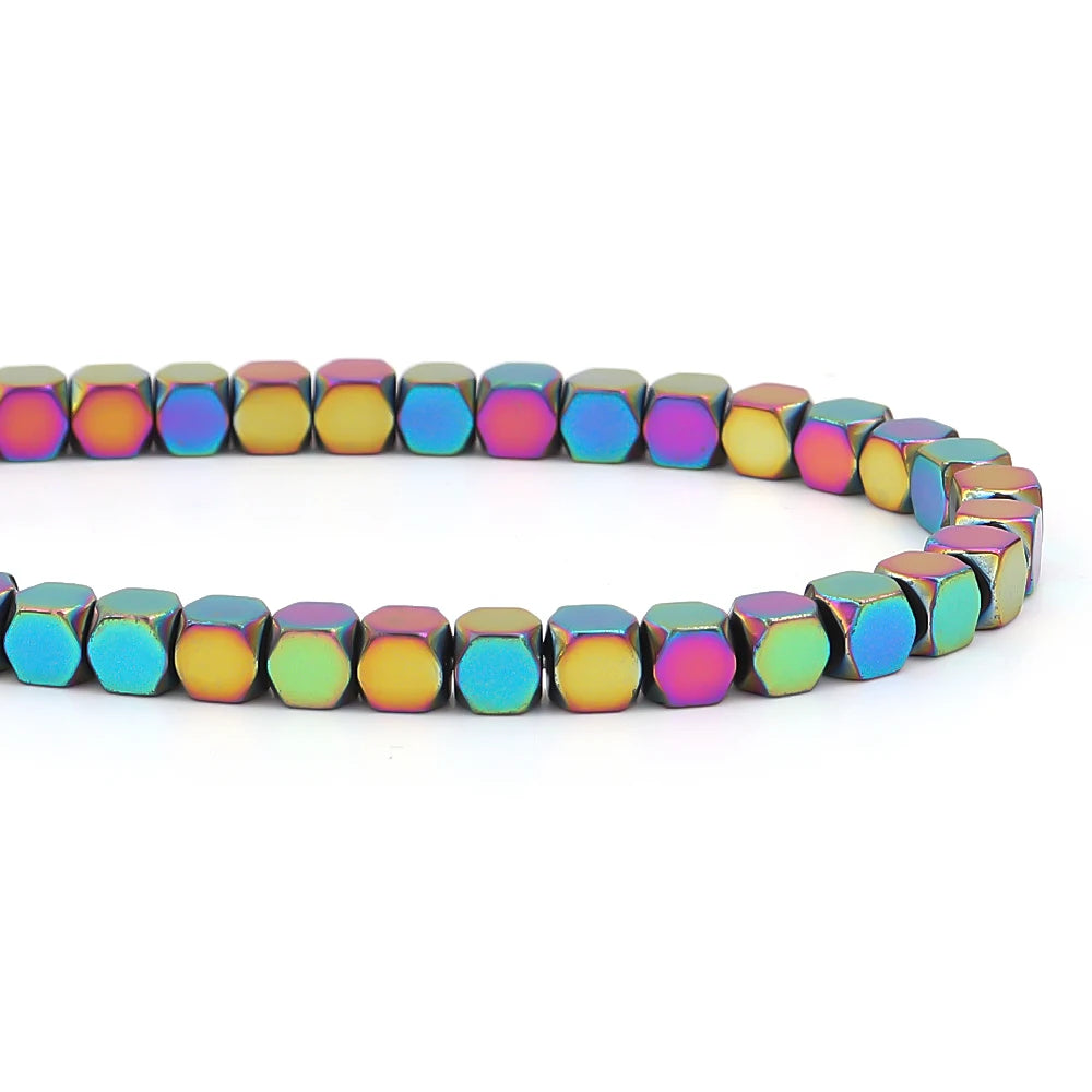 Multicolour Faceted Hematite Octagon Beads – DIY Jewelry Loose Stone Beads PLUSH