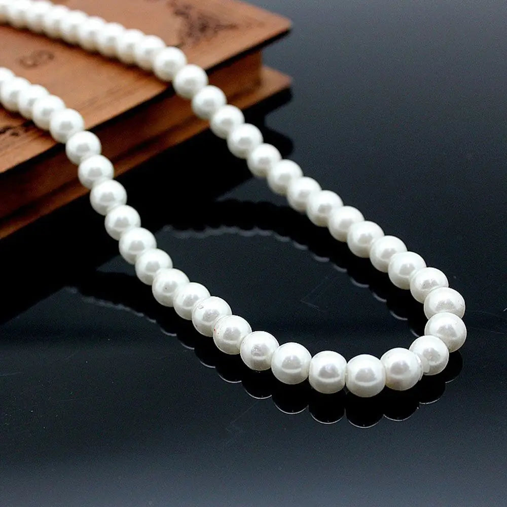 Women's Freshwater Pearl Strand Necklace White 7-8mm Pearl Strand Necklace PLUSH white