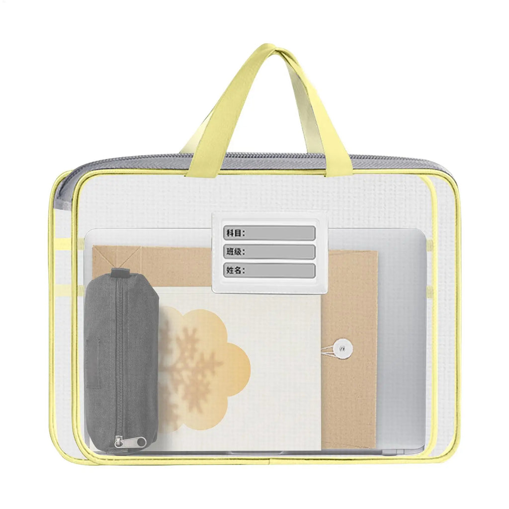Double-Layer Mesh Zipper Organizer Bag | Large Capacity Document Organizer Bag PLUSH