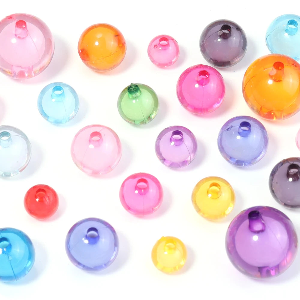 Colorful Round Acrylic Spacer Beads 8–16mm | DIY Jewelry Acrylic Spacer Beads PLUSH
