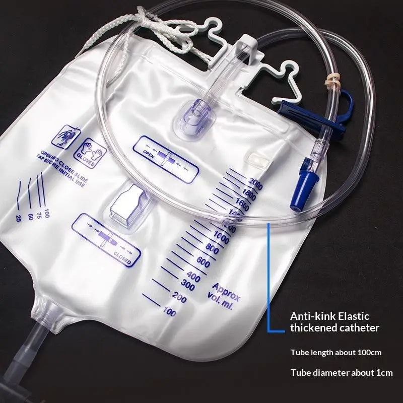 1000/2000ml Disposable Drainage Bag – Anti-Backflow PVC Drainage Collection Bag PLUSH