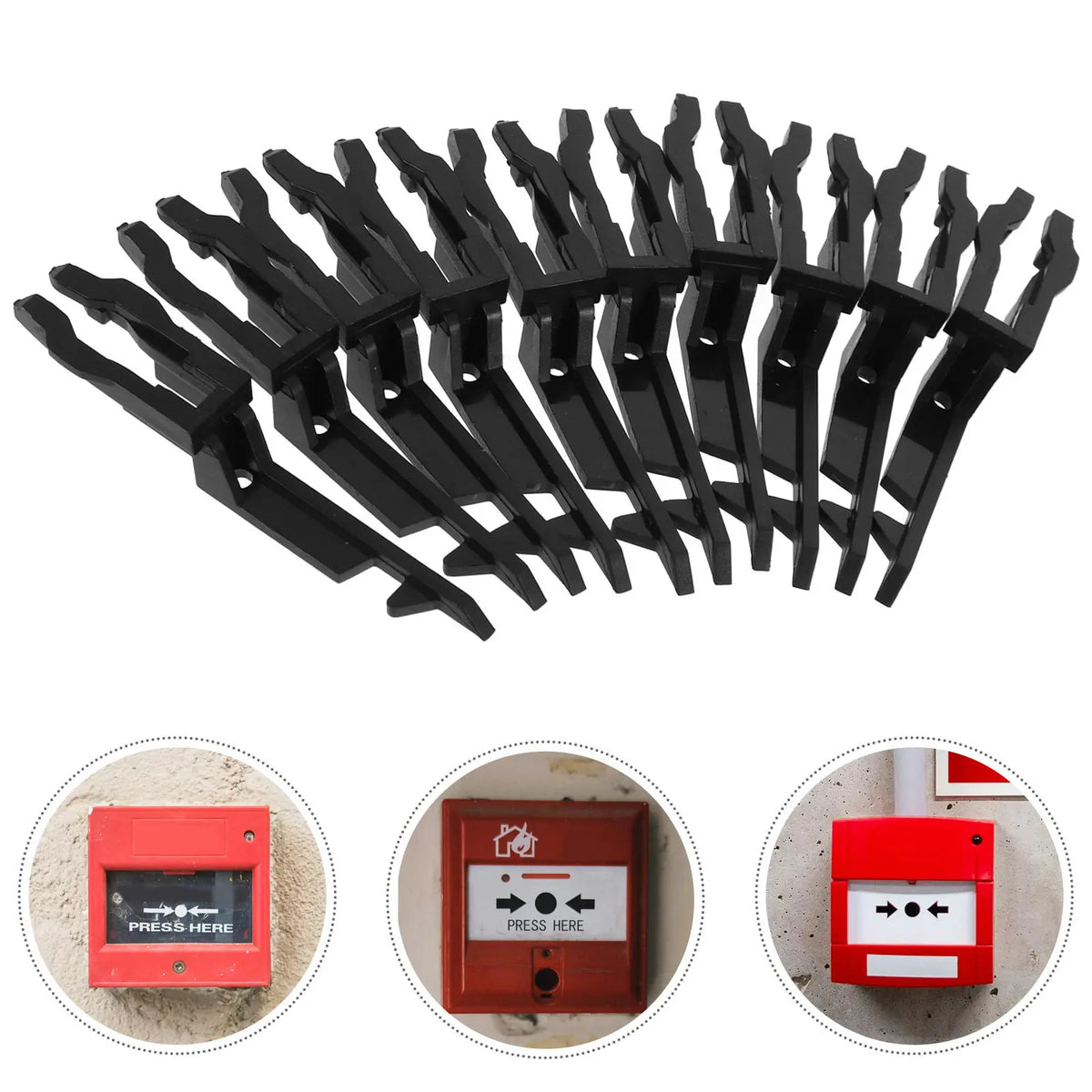 10pcs Break Glass Emergency Key Switch – Interior Door Safety Emergency Safety Key PLUSH