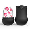 Rose Shape Ice Roller for Face – Cooling Facial Massager Facial Ice Roller PLUSH BLACK