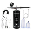 Peicon Portable Airbrush Kit with Compressor for Nail Art Airbrush Nail Kit PLUSH Black